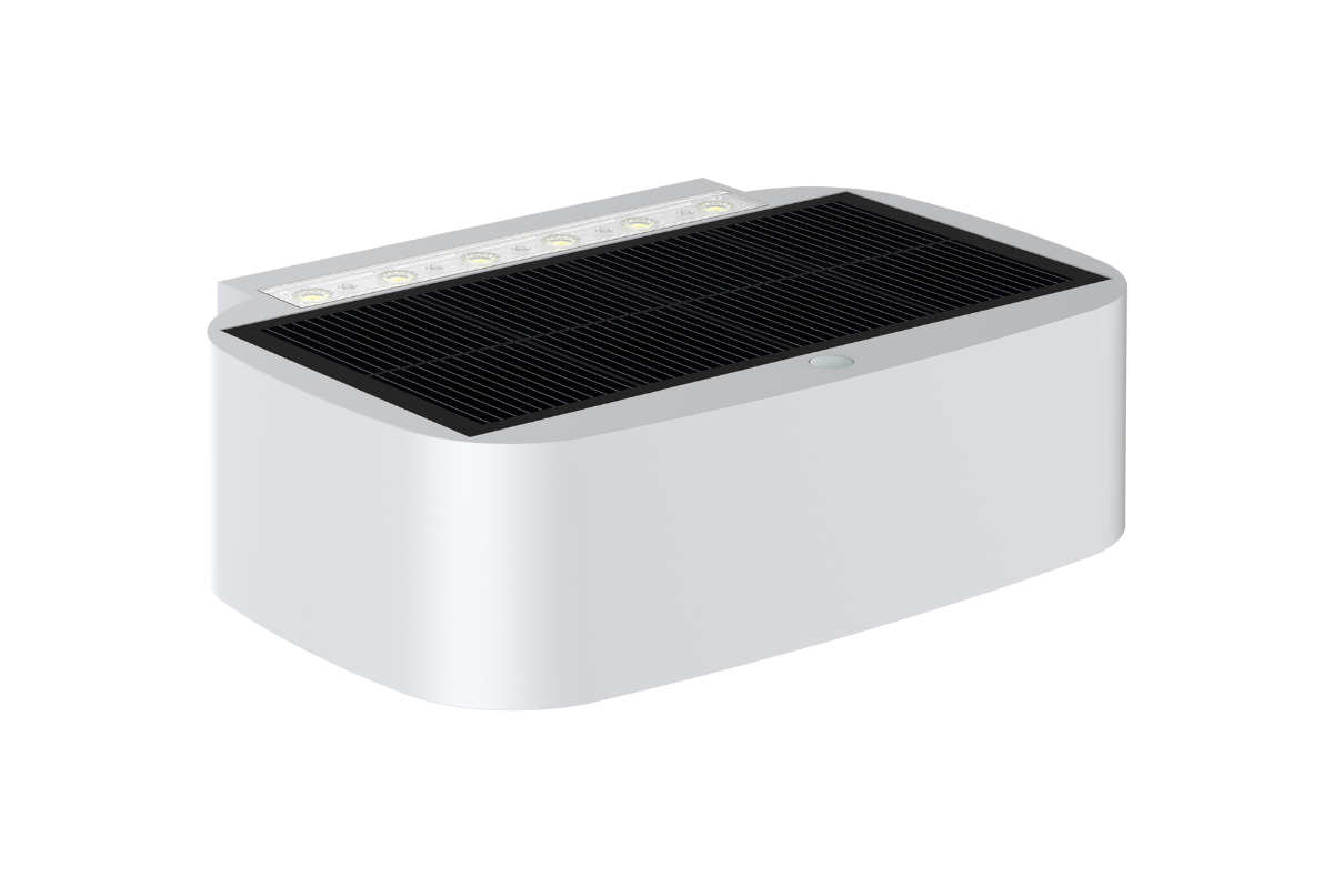 NexSun Aurora | 700 Lumens | White Up & Down Modern Solar Wall Light