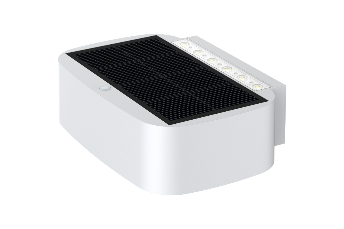 NexSun Aurora | 700 Lumens | White Up & Down Modern Solar Wall Light