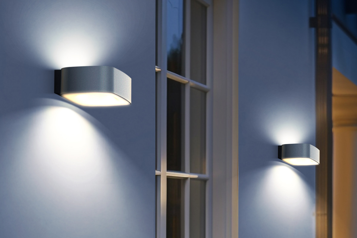 NexSun Aurora | 700 Lumens | White Up & Down Modern Solar Wall Light