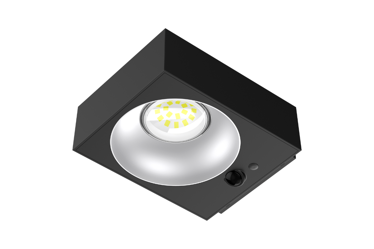 NexSun Ember | 1000 Lumens | Square Modern Solar Wall Light