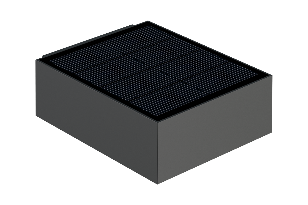 NexSun Ember | 1000 Lumens | Square Modern Solar Wall Light