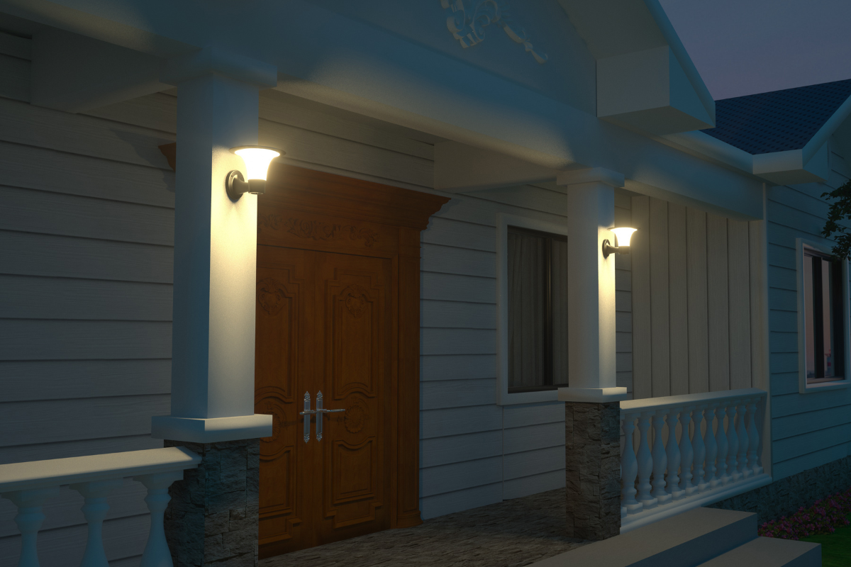 NexSun Acer | 2200 Lumens | Solar Wall Lantern with Crystal Light Effect