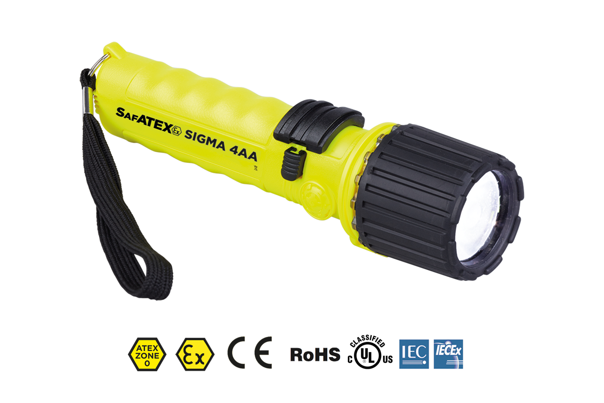 Sigma 4AA |  185 Lumens | Zone 0 | ATEX Flashlight  Zone 0