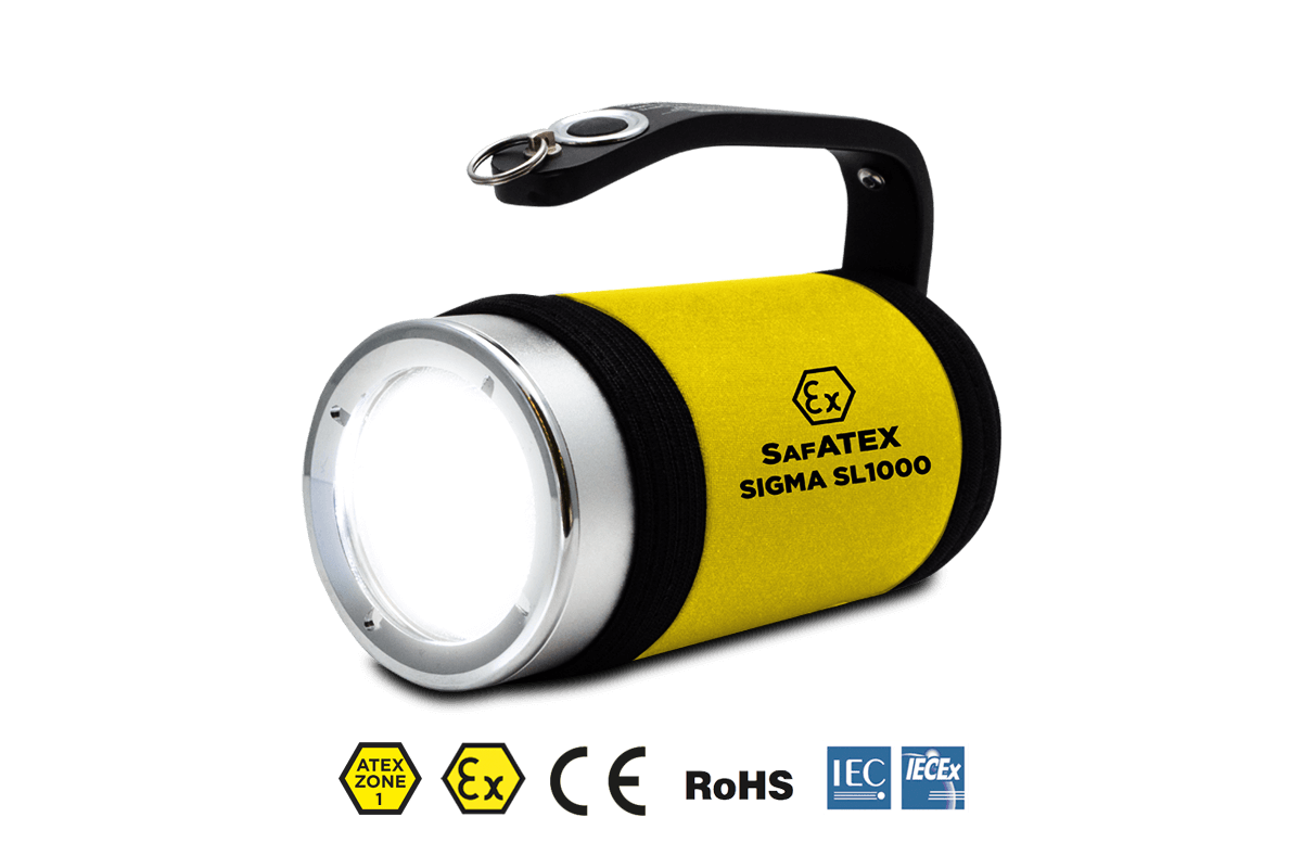 Sigma RSL 1000 | 890 Lumens | Zone 0 | Rechargeable ATEX Searchlight