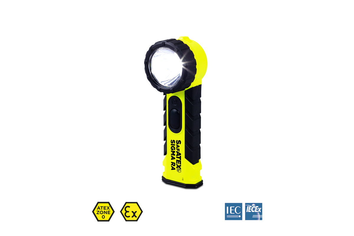 Sigma RA | 325 Lumens | Zone 0 | ATEX Right Angle Flashlight