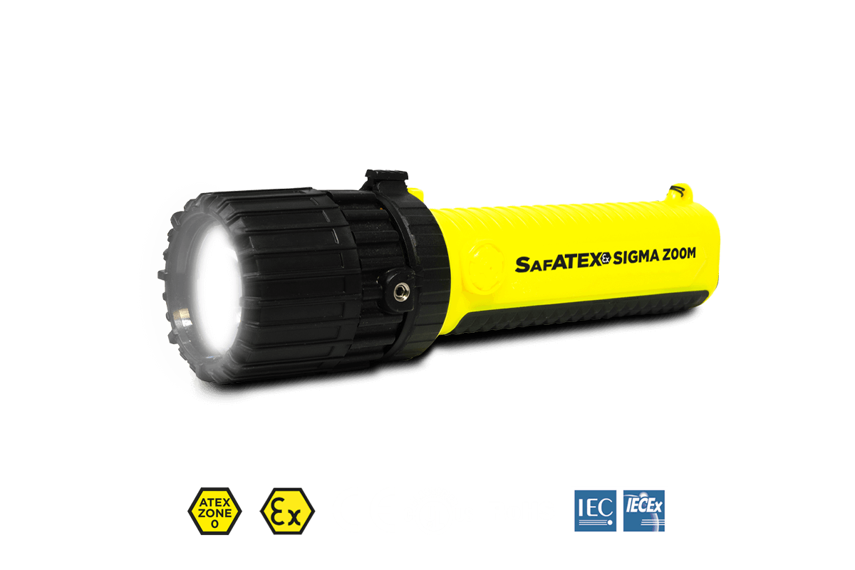 Sigma Zoom | 83-235 Lumens | Zone 0 | ATEX  Zoom Flashlight